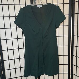 RIHOAS Dark Green Mini Dress